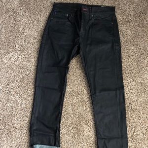 Skinny Black Wax Jeans